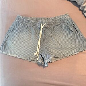 Aerie Blue Striped Shorts